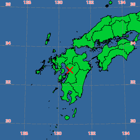 03月日18時31分ころ熊本県熊本地方で震度３の地震 地震情報 地震速報 お天気 Com