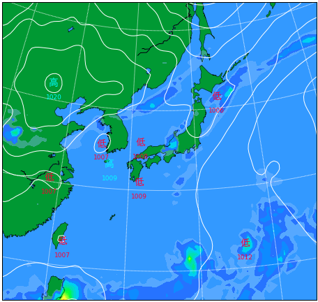 天気図(1週間～11日間) ｜ お天気.com